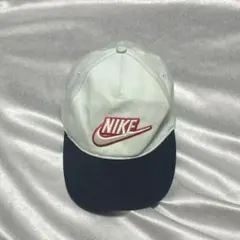 [City] 90s 00s Nike 刺繍 デカロゴ 2トーンキャップ