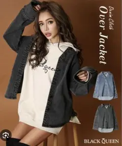 美品 ブラッククイーン デニムシャツ デニム シャツ ジャケット ギャルのサムネイル