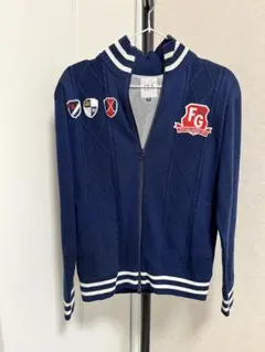 FILA GOLF メンズ ニットジャケット ネイビー M