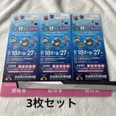 ミュージアムパーク　茨城県自然博物館　招待券3枚セットのサムネイル