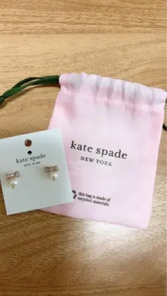 新品【Kate Spade 】リボン型ピアス