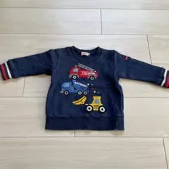 ミキハウス はたらくくるま トレーナー ネイビー