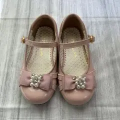 フォーマルシューズ ピンク パール付き 18cm 七五三 入学式