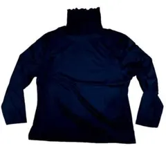 値下 大きいサイズ３L（２XL)BKメロータートルネックのストレッチ未使用新品