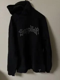 Supplier フード付きパーカー 黒