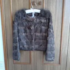 ブラウンファーショートジャケット