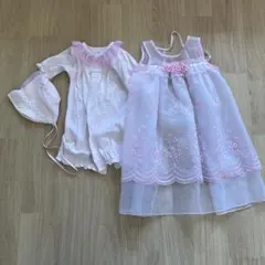ピンクのベビードレスセット（70-80cm）