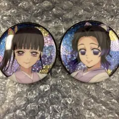 鬼滅の刃 ジャンプフェスタ ホログラム缶バッジ 胡蝶しのぶ栗花落カナヲ ①