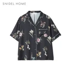 新品未開封【UVカット】サテンプリント開襟シャツ/SNIDELHOME/ネイビーのサムネイル