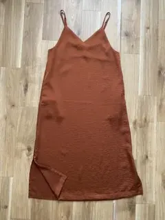 【値下げ】GU サテン キャミソール ワンピース S