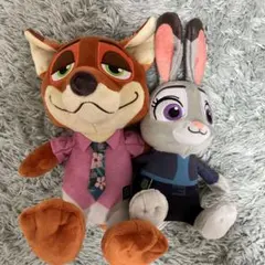 ズートピア2 ペア ぬいぐるみ ジュディ・ホップス ニック・ワイルド ディズニー