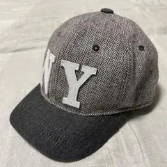●ウェルテイラード●ベースボールキャップ ヘリンボーン柄 NY フリーサイズ