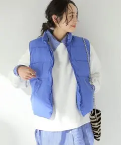 【期間限定値下げ】Spick & Span 中綿ショートベスト青