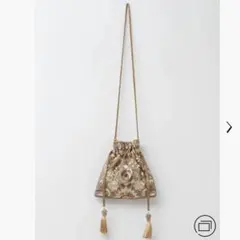 【❇︎スヌコ❇︎様専用】ヌキテパ　刺繍入り　ショルダーバッグのサムネイル