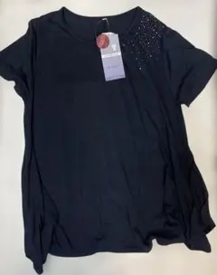 MR-726A CLOSSHI 半袖 Tシャツ ネイビー 3L ラインストーンのサムネイル