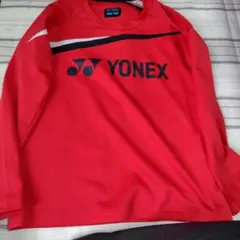 YONEX ウォームアップウェア 長袖 レッド 140　ロンT