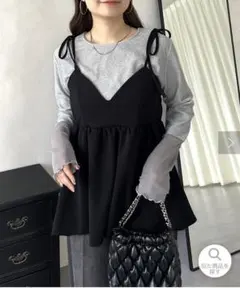 袖シアーボートネックラメトップス