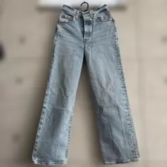 ライトブルー ストレートデニム ハイウエスト