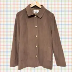 ブラウン ボタン付きジャケット