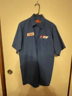 NEW ELECTRIC ワークシャツ 青色 半袖