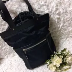 GUESS ゲストートバッグ ナイロン ブラック 黒