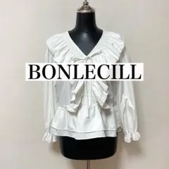 BONLECILL フリル襟 リボン ブラウス ティアード　ガーリー