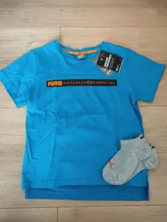 新品　PUMA プーマ　吸湿速乾 半袖Tシャツ140(130) 靴下付　ソックス