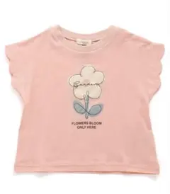Seraph セラフ キッズ トップス デザインTシャツ お花 ピンク 120のサムネイル