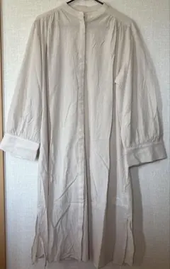 お値下げ❗️ミラオーウェン 長袖シャツワンピースとスリップのセット ベージュ