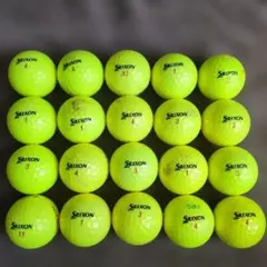 Srixon 蛍光イエロー ゴルフボール 20個セット