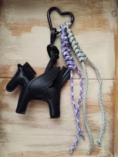 ペガサスクラフト&パラコード&ハート型カラビナセット　風水　幸運 　午年　馬