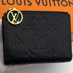 【特美品 IC】ルイヴィトン アンプラント ポルトフォイユ リサ 黒 財布