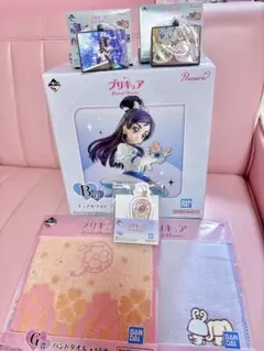 プリキュア　一番くじ　B賞　キュアホワイト　フィギュア　ラバーチャーム　タオル