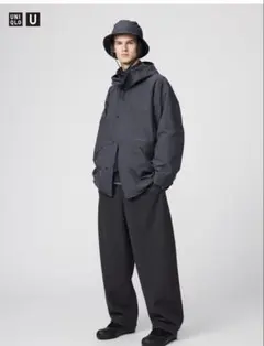 UNIQLO U ユニクロU ブラッシュドスウェットワイドパンツ　ダークグレー