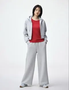 GUパフスウェットバギーパンツ Mサイズ(丈標準67.0～71.0cm) グレー