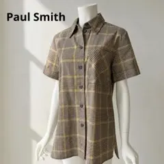 ポールスミス 半袖チェックシャツ 毛100% 日本製 40 PaulSmithのサムネイル
