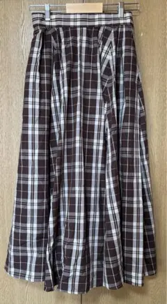 niko and ... ロングスカート フレアースカート L チェック柄