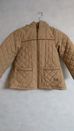 e-a-Bのキルティング ベージュ コート フード付き