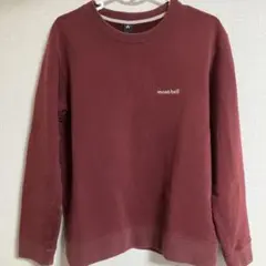 mont-bell コットン スウェット　ワインレッド