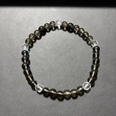 天然石 パワーストーン 6mmスモーキークォーツ カット水晶 ブレスレット