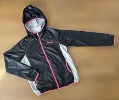 PUMA　リバーシブルジャケット　レディース　M　撥水　黒/グレイ　パーカー