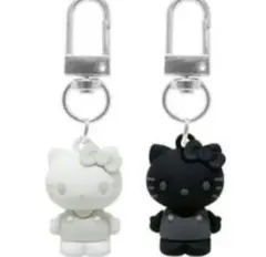 サンリオキャラクターズ PVCペアキーホルダー ハローキティ ホワイトブラック