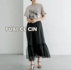 PUAL CE CIN ピュアルセシン　フォトプリントコットンカットソーのサムネイル