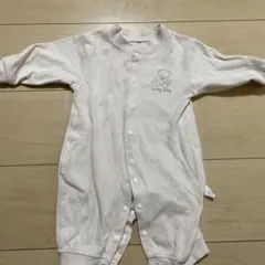 くま　ベージュロンパース