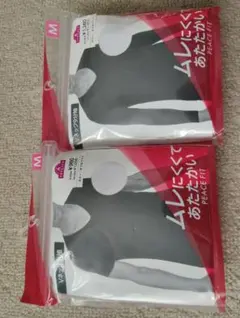 未開封PEACE FITメンズ VネックTシャツ Mサイズ 半袖長袖２枚