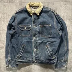 80s〜90s ラルフローレン　襟コーズ　デニムトラッカージャケット　短丈