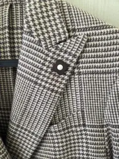 ◆新品未使用◆LARDINI ラルディーニ ウール100％ チェックコート 48