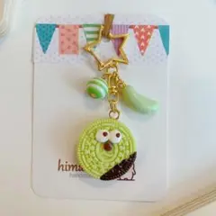 【sale〜５日まで】　クリームサンドクッキー キーホルダー　ハンドメイド