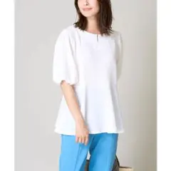 【極美品】a.v.v イージーケア半袖ペプラムトップス　Sサイズ　a1187