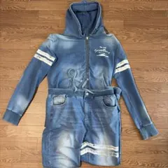 roshell デニム フルジップパーカー・ジョガーパンツ セット XXLのサムネイル